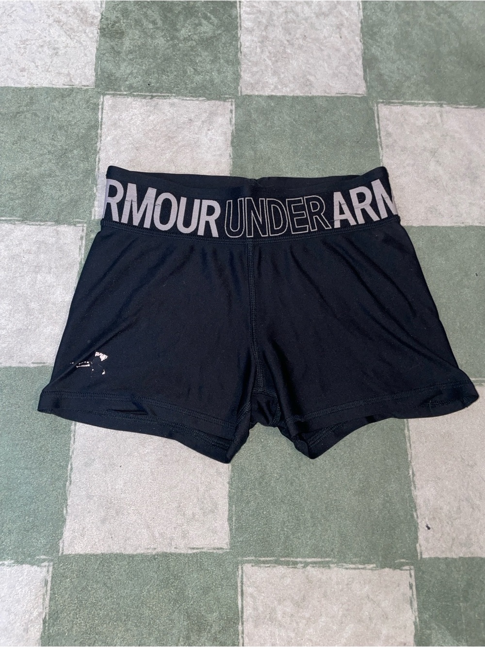 Under Armour Black Women's Athletic Shorts with Branded Waistband